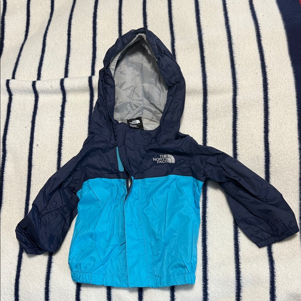The North Face Aqua and Navy Hooded Jacket